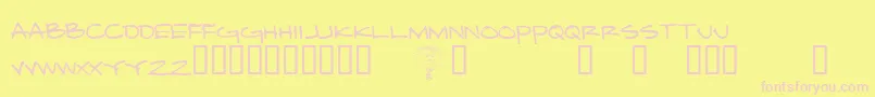 DamnedArchitect Font – Pink Fonts on Yellow Background