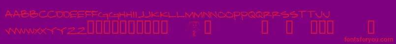 DamnedArchitect Font – Red Fonts on Purple Background