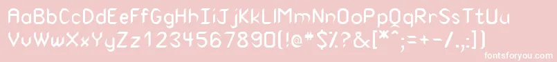 CanaithRegular Font – White Fonts on Pink Background