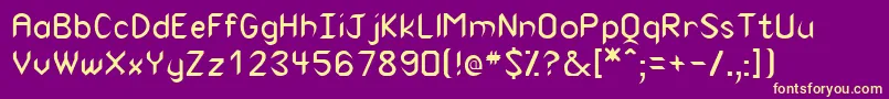 CanaithRegular Font – Yellow Fonts on Purple Background