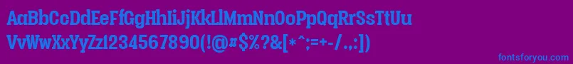 Vacerserifboldpersonal Font – Blue Fonts on Purple Background