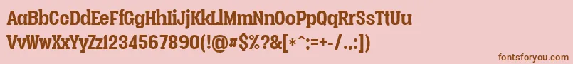 Шрифт Vacerserifboldpersonal – коричневые шрифты на розовом фоне