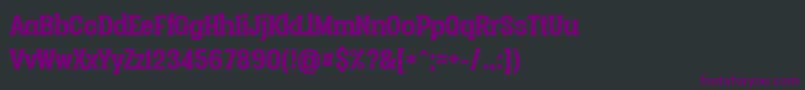 フォントVacerserifboldpersonal – 黒い背景に紫のフォント