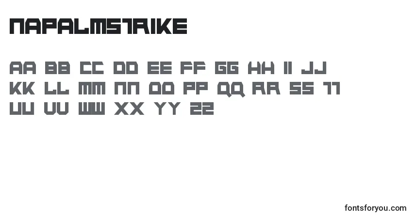 Шрифт NapalmStrike – алфавит, цифры, специальные символы