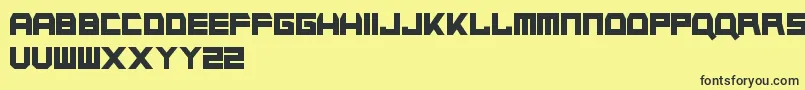 NapalmStrike Font – Black Fonts on Yellow Background