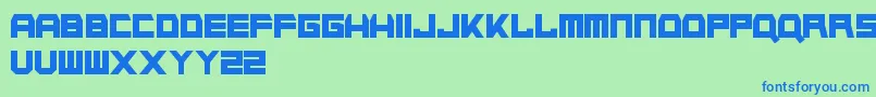 NapalmStrike Font – Blue Fonts on Green Background