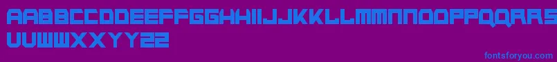 NapalmStrike Font – Blue Fonts on Purple Background