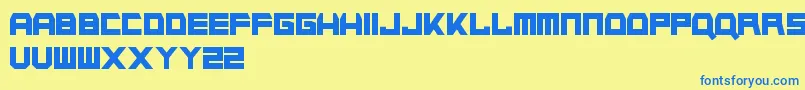 NapalmStrike Font – Blue Fonts on Yellow Background