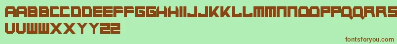 NapalmStrike Font – Brown Fonts on Green Background