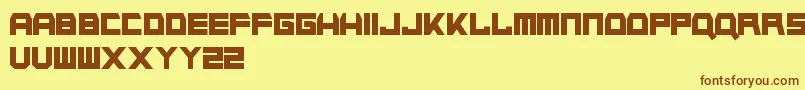 NapalmStrike Font – Brown Fonts on Yellow Background