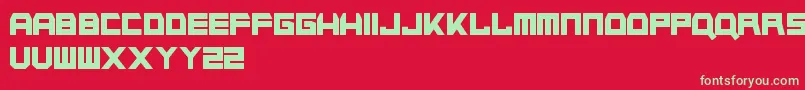 NapalmStrike Font – Green Fonts on Red Background