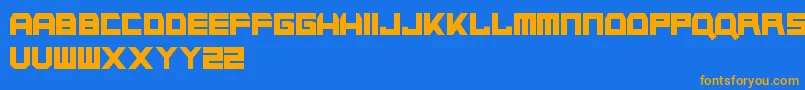 NapalmStrike Font – Orange Fonts on Blue Background