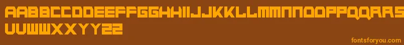 NapalmStrike Font – Orange Fonts on Brown Background