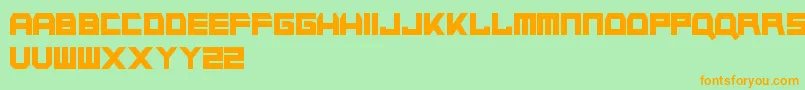 NapalmStrike Font – Orange Fonts on Green Background