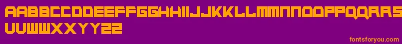 NapalmStrike Font – Orange Fonts on Purple Background