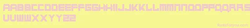 NapalmStrike Font – Pink Fonts on Yellow Background