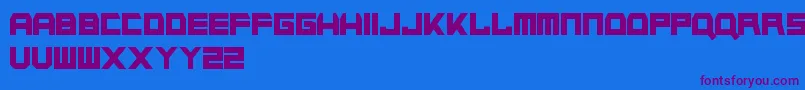 NapalmStrike Font – Purple Fonts on Blue Background