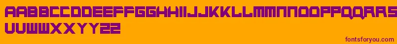 NapalmStrike Font – Purple Fonts on Orange Background