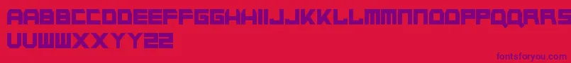 NapalmStrike Font – Purple Fonts on Red Background