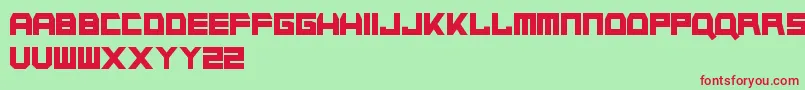 NapalmStrike Font – Red Fonts on Green Background