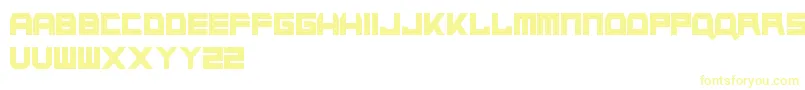 NapalmStrike Font – Yellow Fonts on White Background