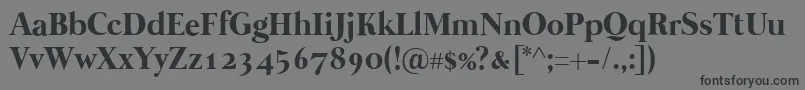 フォントMermaid1001 – 黒い文字の灰色の背景