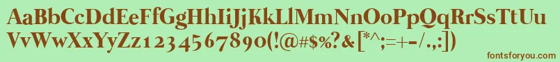 Mermaid1001 Font – Brown Fonts on Green Background