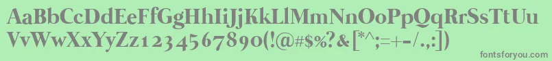 Mermaid1001 Font – Gray Fonts on Green Background
