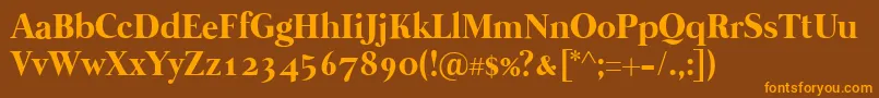 Mermaid1001 Font – Orange Fonts on Brown Background