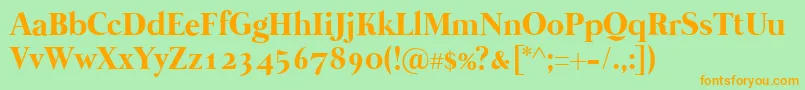 Mermaid1001 Font – Orange Fonts on Green Background