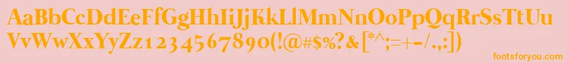 Mermaid1001 Font – Orange Fonts on Pink Background