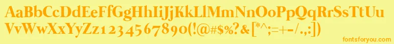 Mermaid1001 Font – Orange Fonts on Yellow Background