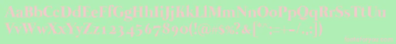 Mermaid1001-Schriftart – Rosa Schriften auf grünem Hintergrund