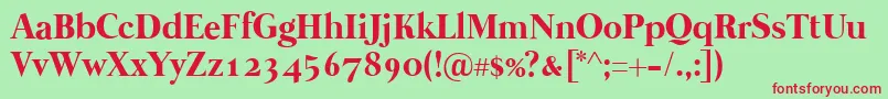Шрифт Mermaid1001 – красные шрифты на зелёном фоне