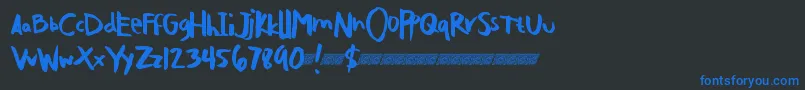 Slickroadsdt Font – Blue Fonts on Black Background