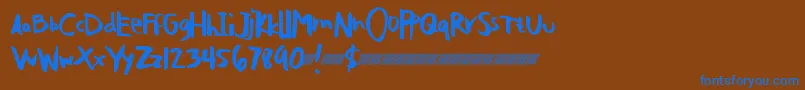 Slickroadsdt Font – Blue Fonts on Brown Background
