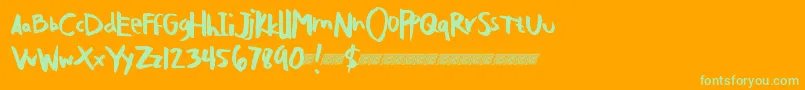 Slickroadsdt Font – Green Fonts on Orange Background