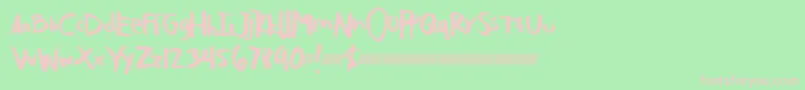 Slickroadsdt Font – Pink Fonts on Green Background