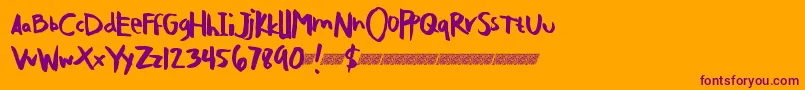 Slickroadsdt Font – Purple Fonts on Orange Background