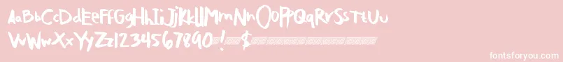 Slickroadsdt Font – White Fonts on Pink Background