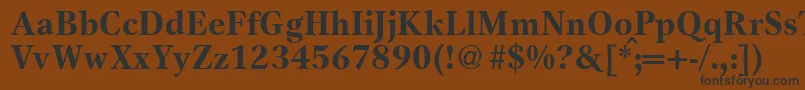 フォントGameBold – 黒い文字が茶色の背景にあります