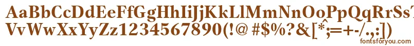 GameBold-fontti – ruskeat fontit valkoisella taustalla