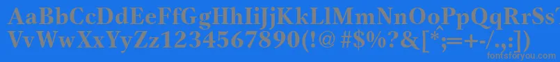 フォントGameBold – 青い背景に灰色の文字