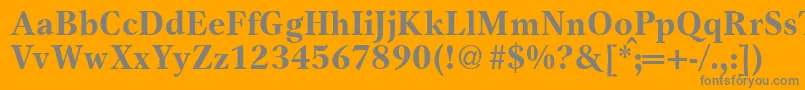 フォントGameBold – オレンジの背景に灰色の文字