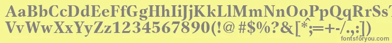 フォントGameBold – 黄色の背景に灰色の文字