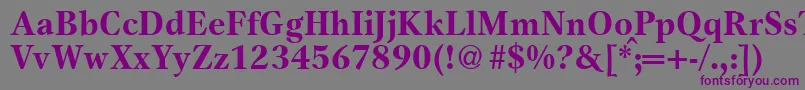GameBold-fontti – violetit fontit harmaalla taustalla
