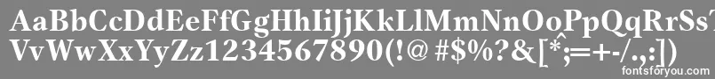 フォントGameBold – 灰色の背景に白い文字