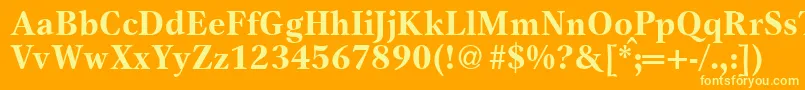 GameBold Font – Yellow Fonts on Orange Background