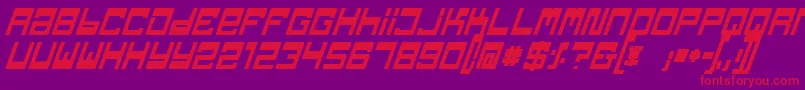 TpfJaibBoldItalic Font – Red Fonts on Purple Background