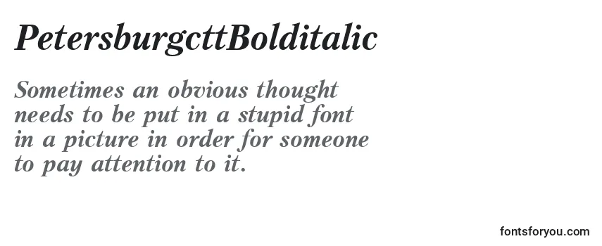 Review of the PetersburgcttBolditalic Font